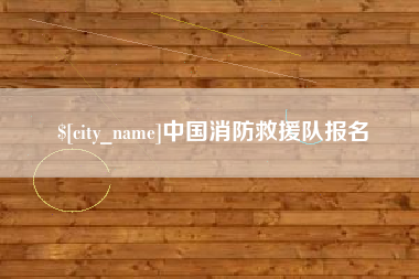 乳山中国消防救援队报名
