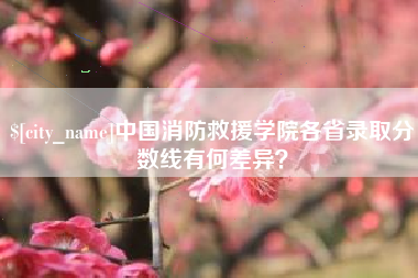 乳山中国消防救援学院各省录取分数线有何差异？
