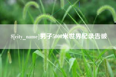 乳山男子5000米世界纪录告破