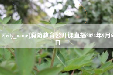 乳山消防教育公开课直播2024年9月6日