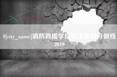乳山消防救援学院招生录取分数线2019