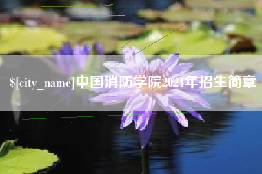 乳山中国消防学院2024年招生简章