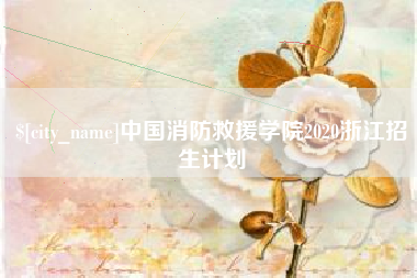 乳山中国消防救援学院2020浙江招生计划