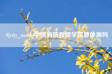 乳山中国消防救援学院要体测吗