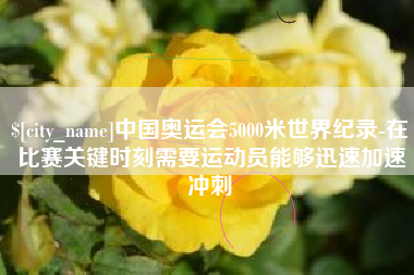 乳山中国奥运会5000米世界纪录-在比赛关键时刻需要运动员能够迅速加速冲刺