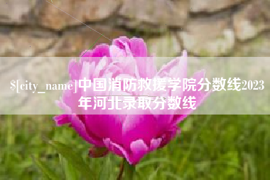 乳山中国消防救援学院分数线2023年河北录取分数线