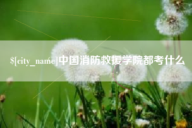 乳山中国消防救援学院都考什么