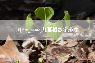 乳山九宫格数字排序