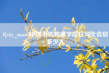 乳山中国消防救援学院在河北省招多少人