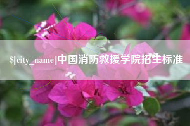 乳山中国消防救援学院招生标准