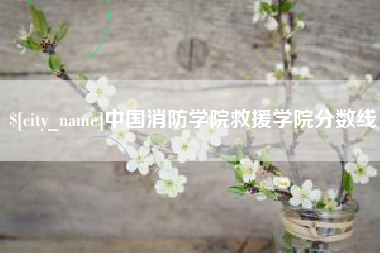乳山中国消防学院救援学院分数线